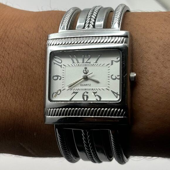 Silver Premier Design Cuff Watch - Picture 1 of 5